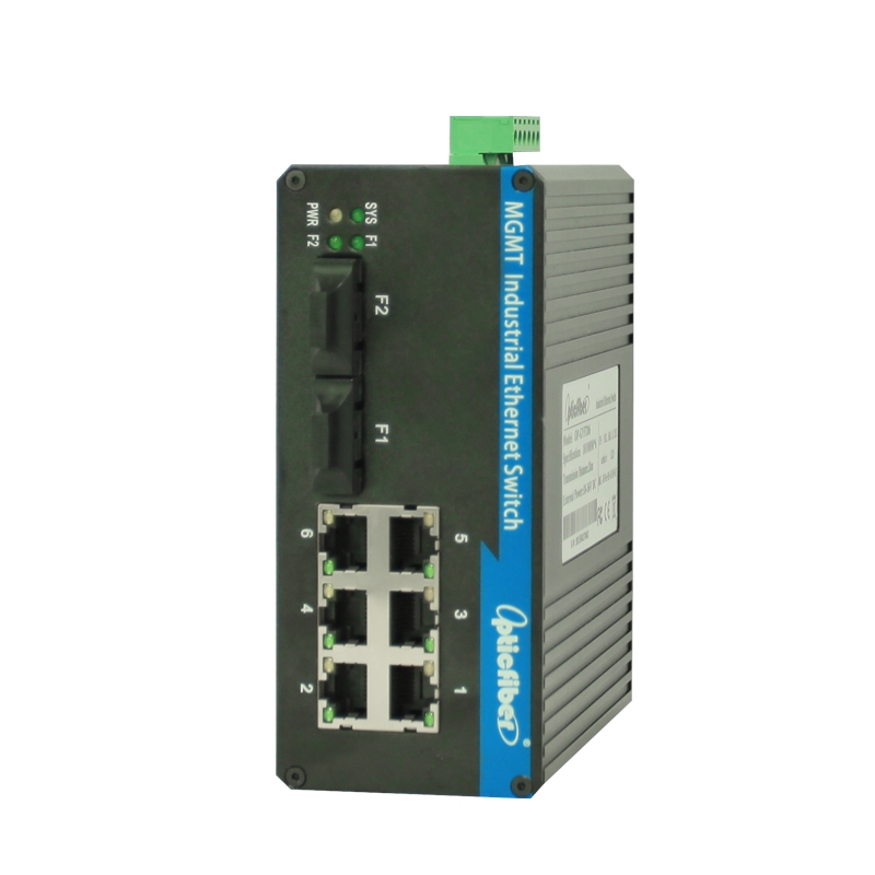 管理型百兆2光6電工業級以太網交換機